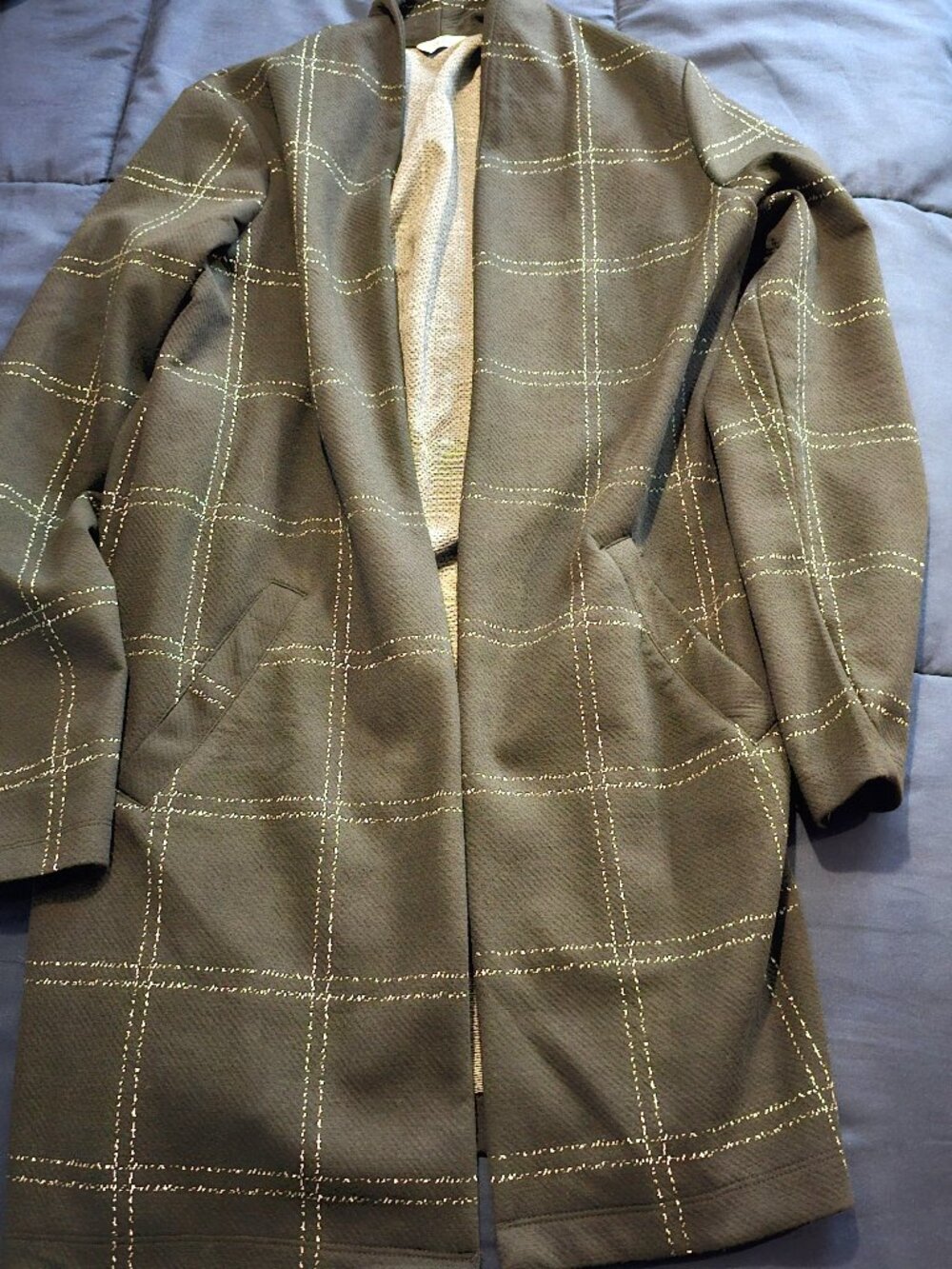 Black And White Long Blazer Reitmans Sz M